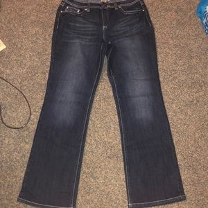 Bejeweled Pocket straight Leg Vintage Jean